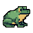 A small pixel frog